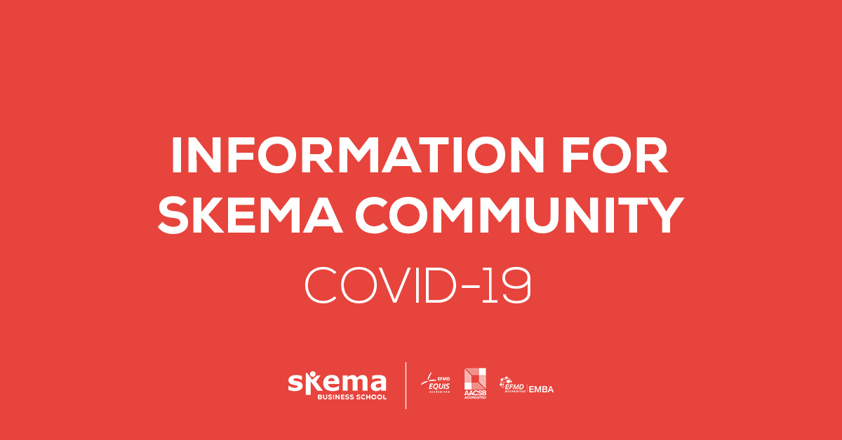 作为一所国际化的商学院，SKEMA时刻关注着疫情趋势，SKEMA商学院全球总校长Alice GUILHON为此特向全体师生发表公开信。